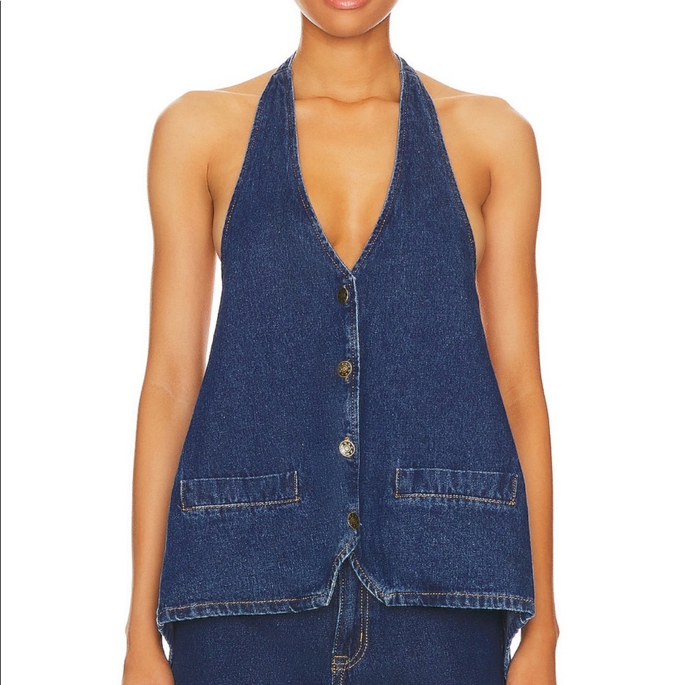 Lioness Denim Halter Top